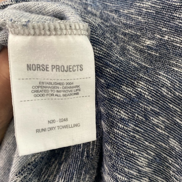 NORSE PROJECTS | RUNI DRY TOWELLING SWEAT in Cali Blue - Picture 6 of 11